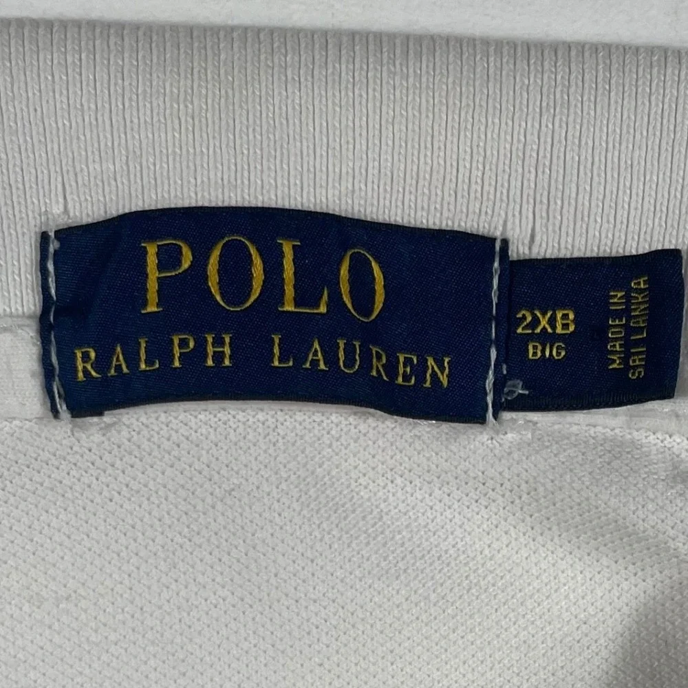 Polo Ralph Lauren Polo Shirt Mens 2XB Short Sleeve Pique White